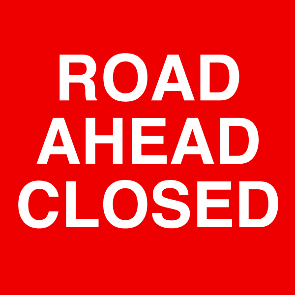 road ahead closed icon