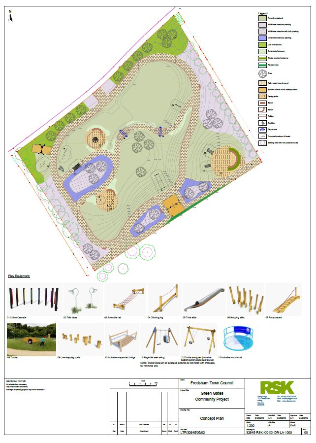 Plan of how the new ship street play area will look